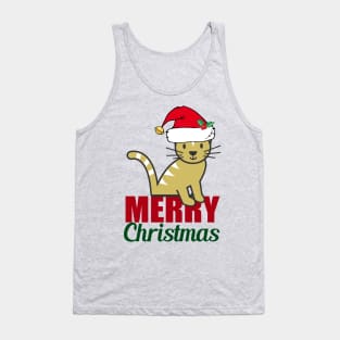 Merry Christmas Kitty Cat Tank Top